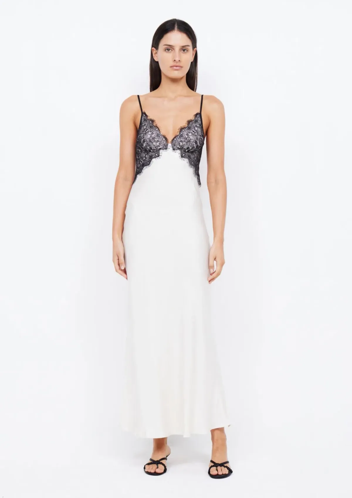 Bec & Bridge Emery Lace Maxi Dress Ivory/Black Size AU 6 - Image 1