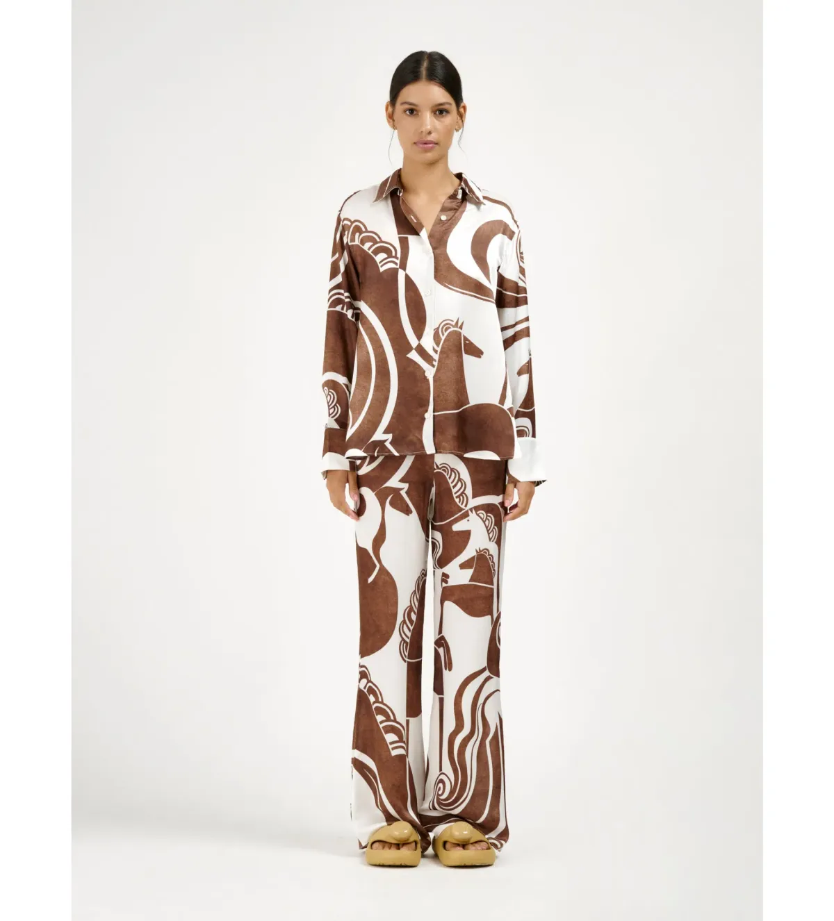 Roame Ryder Shirt Size 8 and Bari Pants Size 10 Set Roaming Horses Chestnut - Image 1