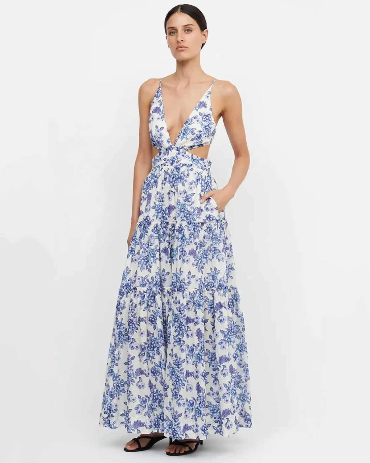 Bec & Bridge Carla V Maxi Dress Floral Size 16 - Image 1