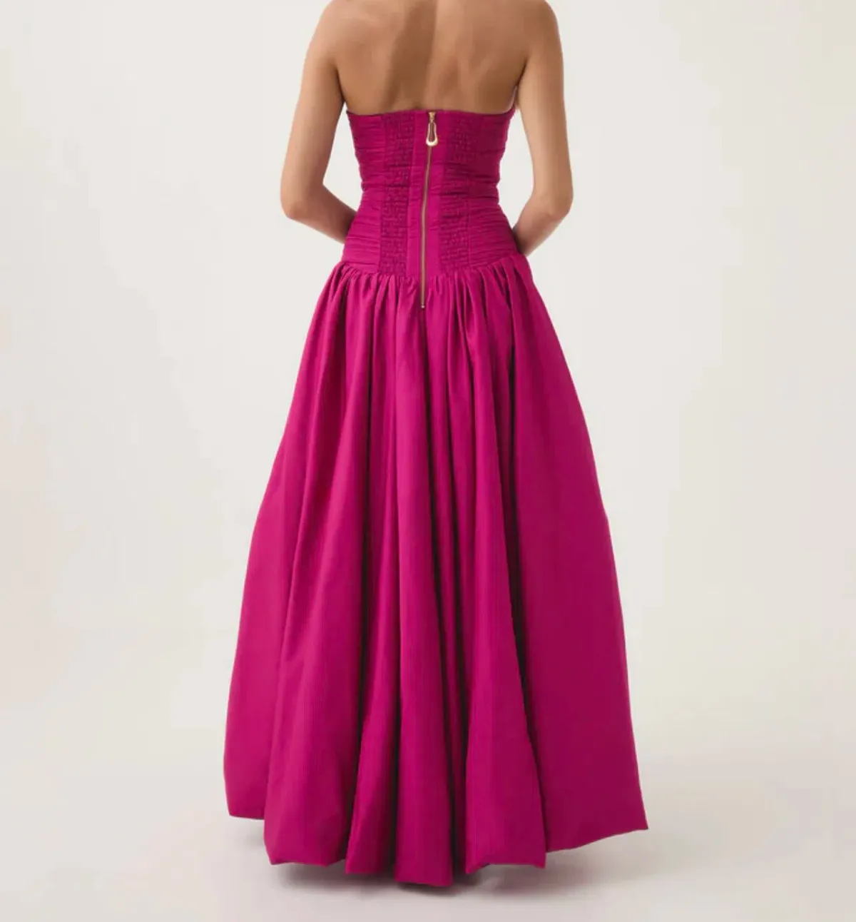 Aje Violette Bubble Hem Maxi Dress Magenta Size 6 - Image 2