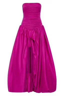 Aje Violette Bubble Hem Maxi Dress Magenta Size 8 for rent on The Volte - image 3