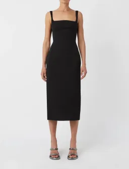 Camilla And Marc Ilona Midi Dress Black Size 12 for rent on The Volte - image 4