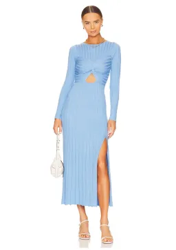 Sovere Recline Knit Midi Dress in Azure Size 14 for rent on The Volte - image 1