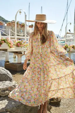 La Bohème Girls Frida Maxi Dress in Palermo Floral One Size  for rent on The Volte - image 1