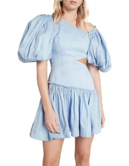 Aje Chateau Cut Out Mini Dress Sky Blue Size 10 for rent on The Volte - image 4