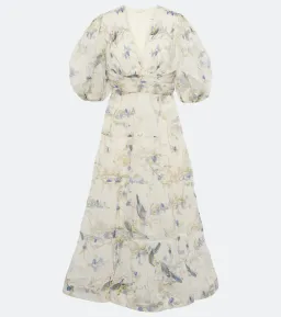 Zimmermann Pleated Midi Dress Blue Birds Size 3 / AU 14 for rent on The Volte - image 4