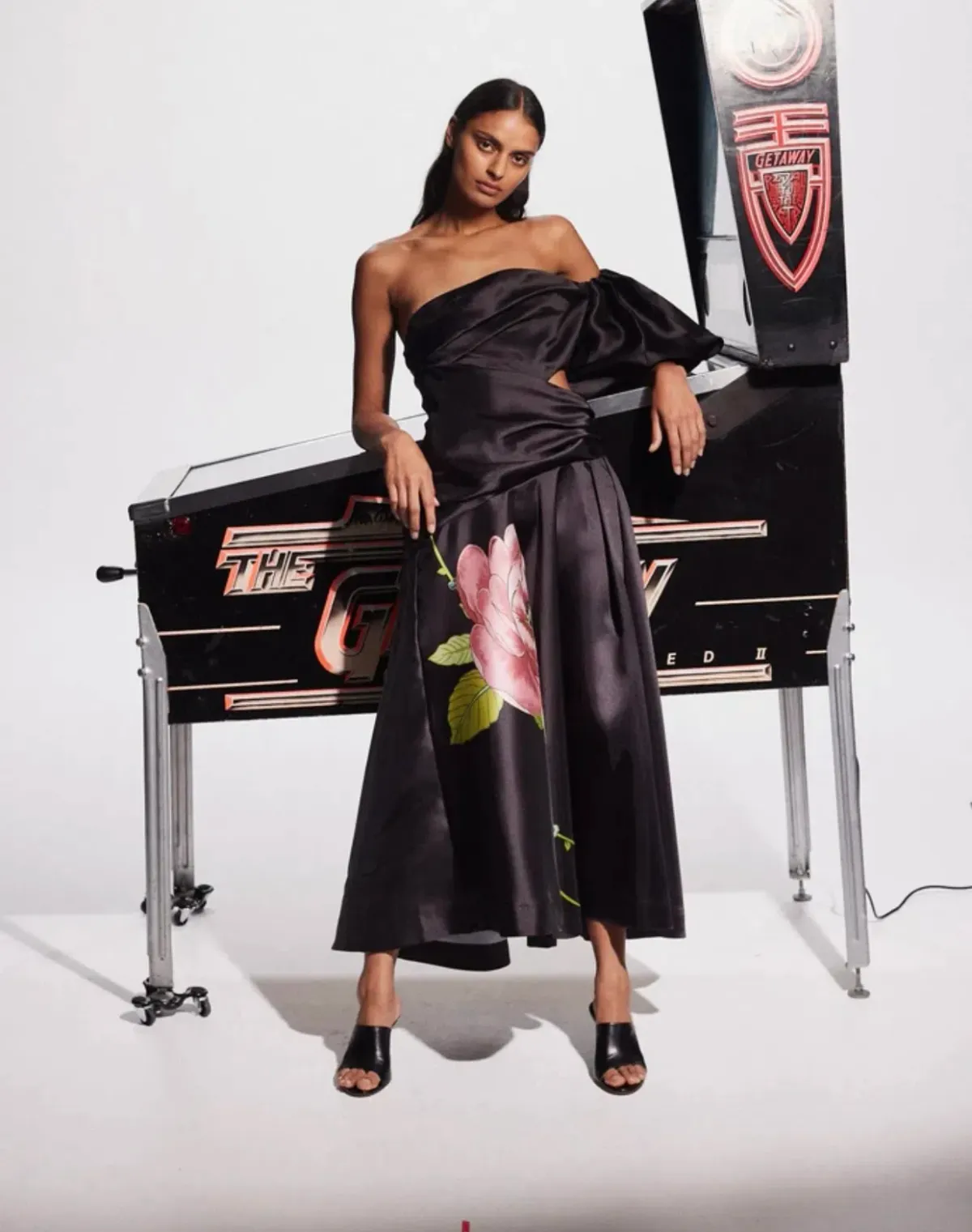 Alemais Regent Noir Gown Black Floral Size 8 - Image 7