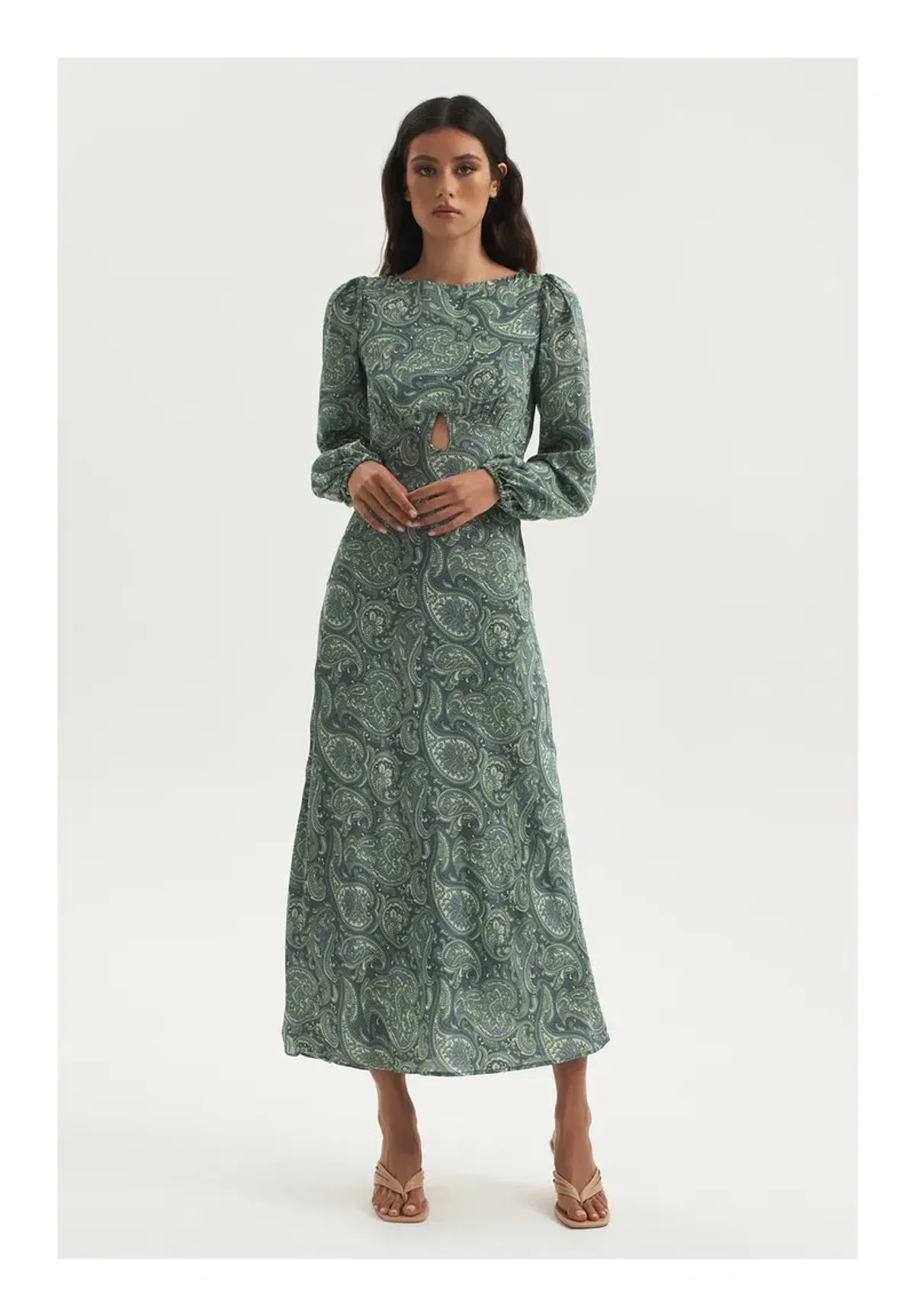 Ownley Bethenny Bias Cut Backless Dress Paisley Size 10  - Image 1