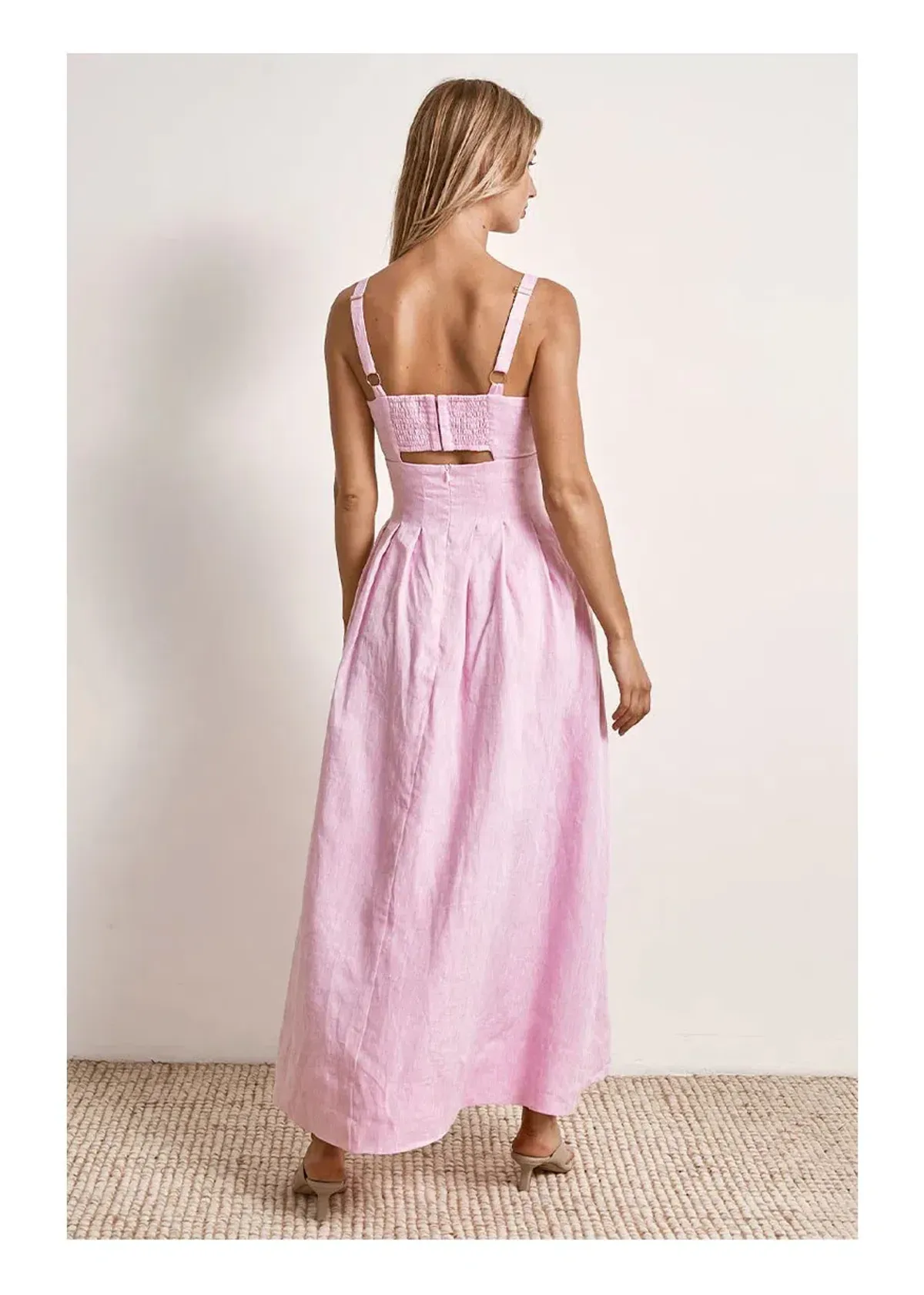 Mon Renn Rise Midi Dress Fondant Pink Size 8 - Image 2