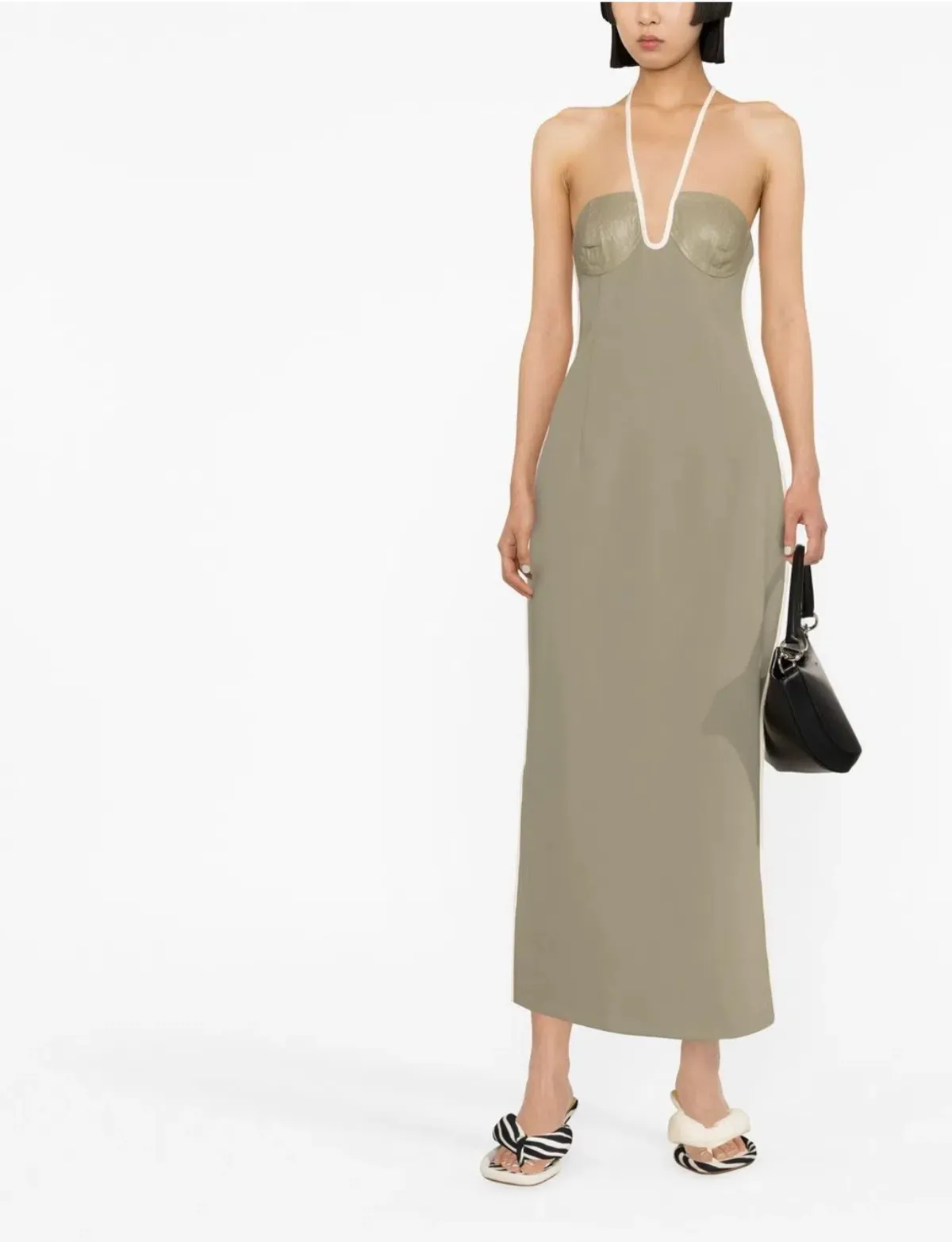 Paris Georgia Nassia Halter Dress Green Size S/ AU 8 - Image 4