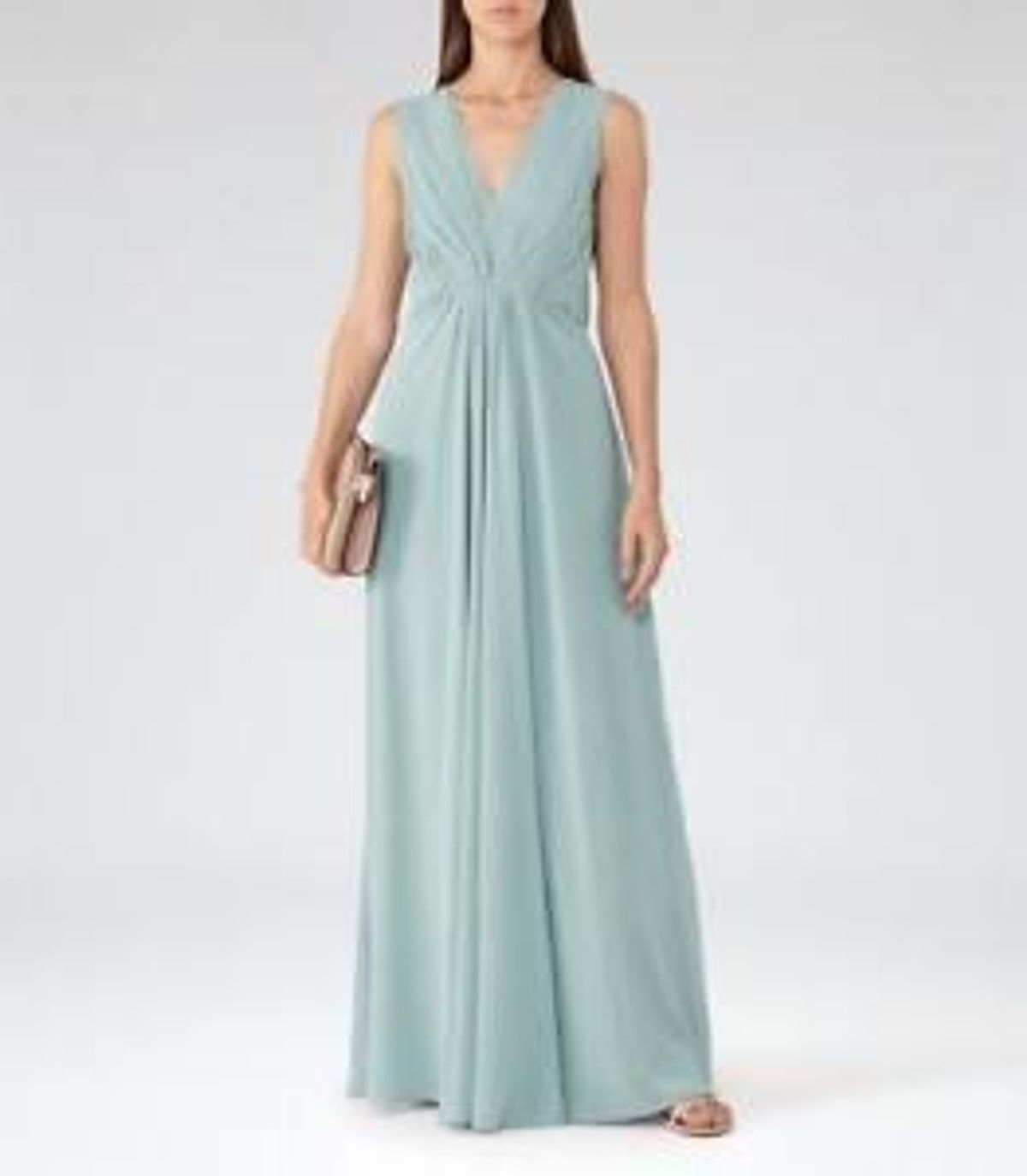 Reiss Evie dress blue maxi V neck low back - Image 2