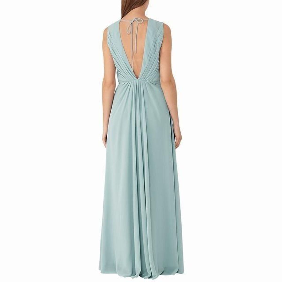 Reiss Evie dress blue maxi V neck low back - Image 3
