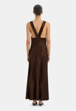 Sir the Label Aries Cut Out Gown Chocolate Brown Size 1 / AU 8 for rent on The Volte - image 3