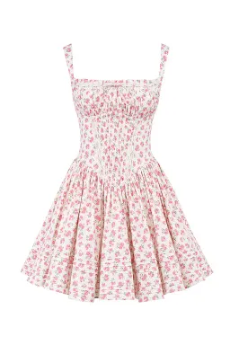 House of CB Natassia Cotton Mini Dress White Rosebud Print Size 8 for rent on The Volte - image 10