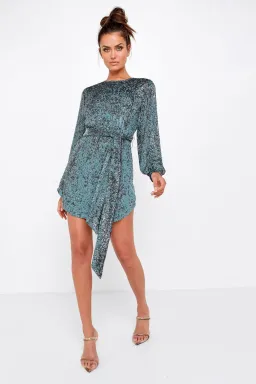 Mossman The Night Fever Tie Dress Sequin Size 8 for rent on The Volte - image 1
