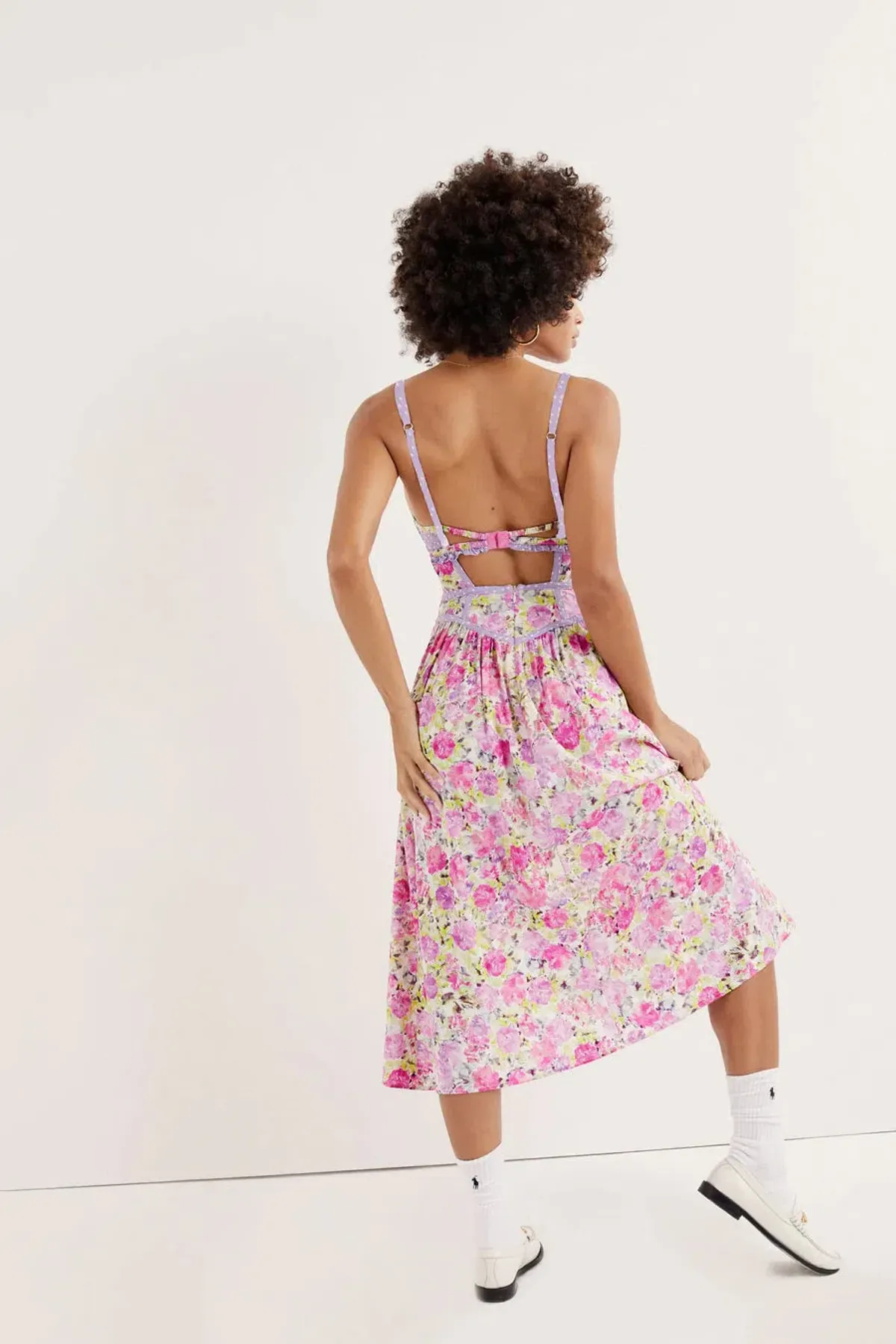 For Love And Lemons Martina Midi Dress Floral Size 8 - Image 3