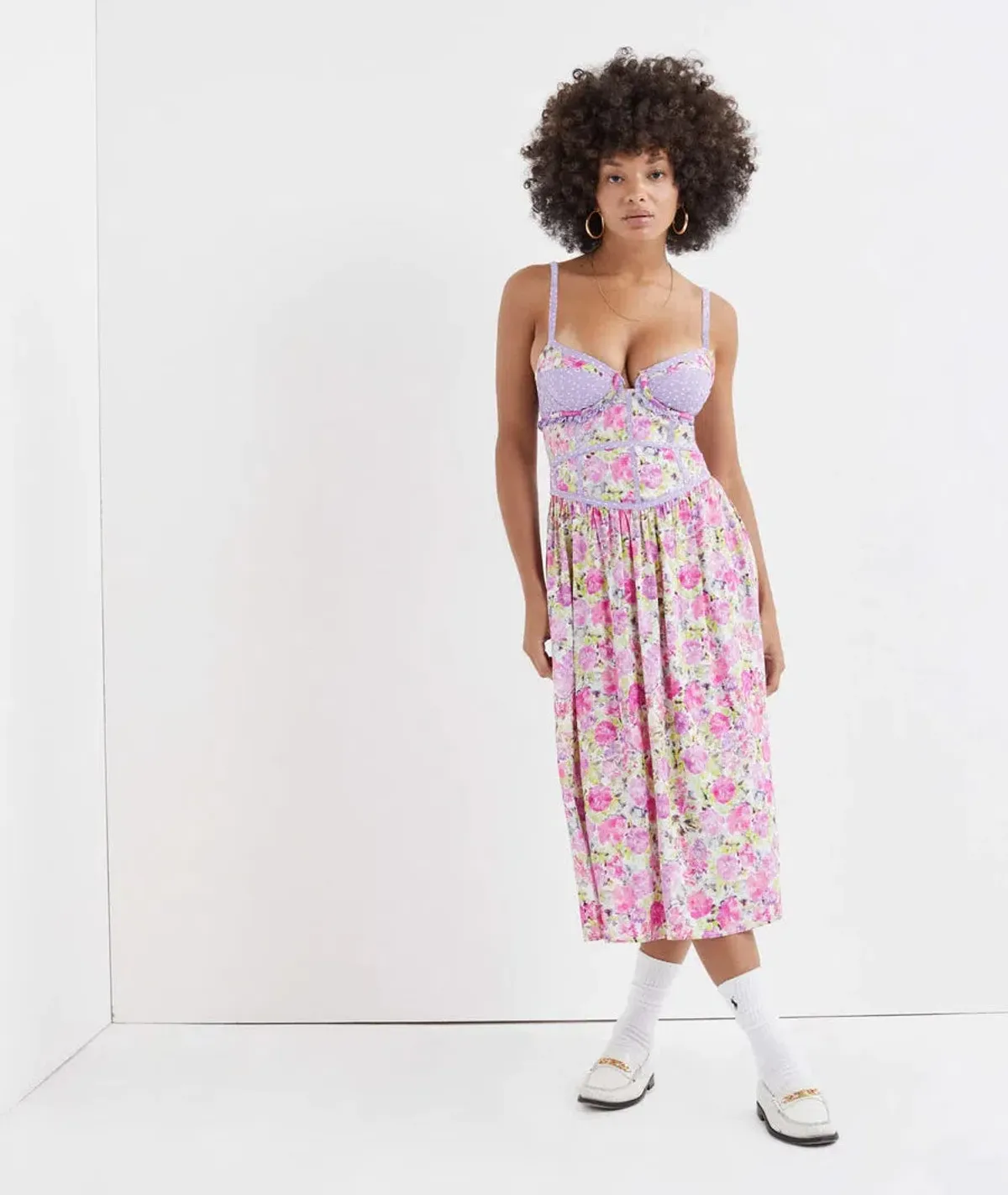 For Love And Lemons Martina Midi Dress Floral Size 8 - Image 1