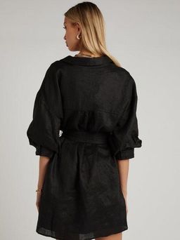 Dissh Libby Linen Mini Dress Black Size 6 for rent on The Volte - image 2