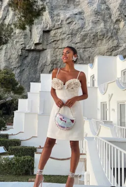 Rachel Gilbert Margot Mini Dress in Coconut Size 1 / AU 8 for rent on The Volte - image 5