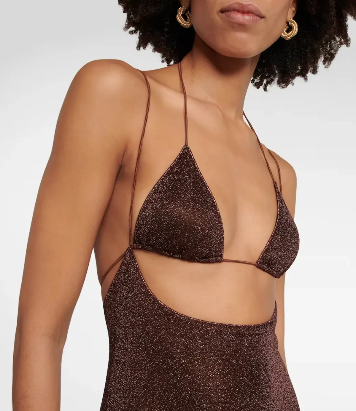 Oséree Lumiére Kini Maxi Dress in Chocolate Size S / AU 8 - Image 2