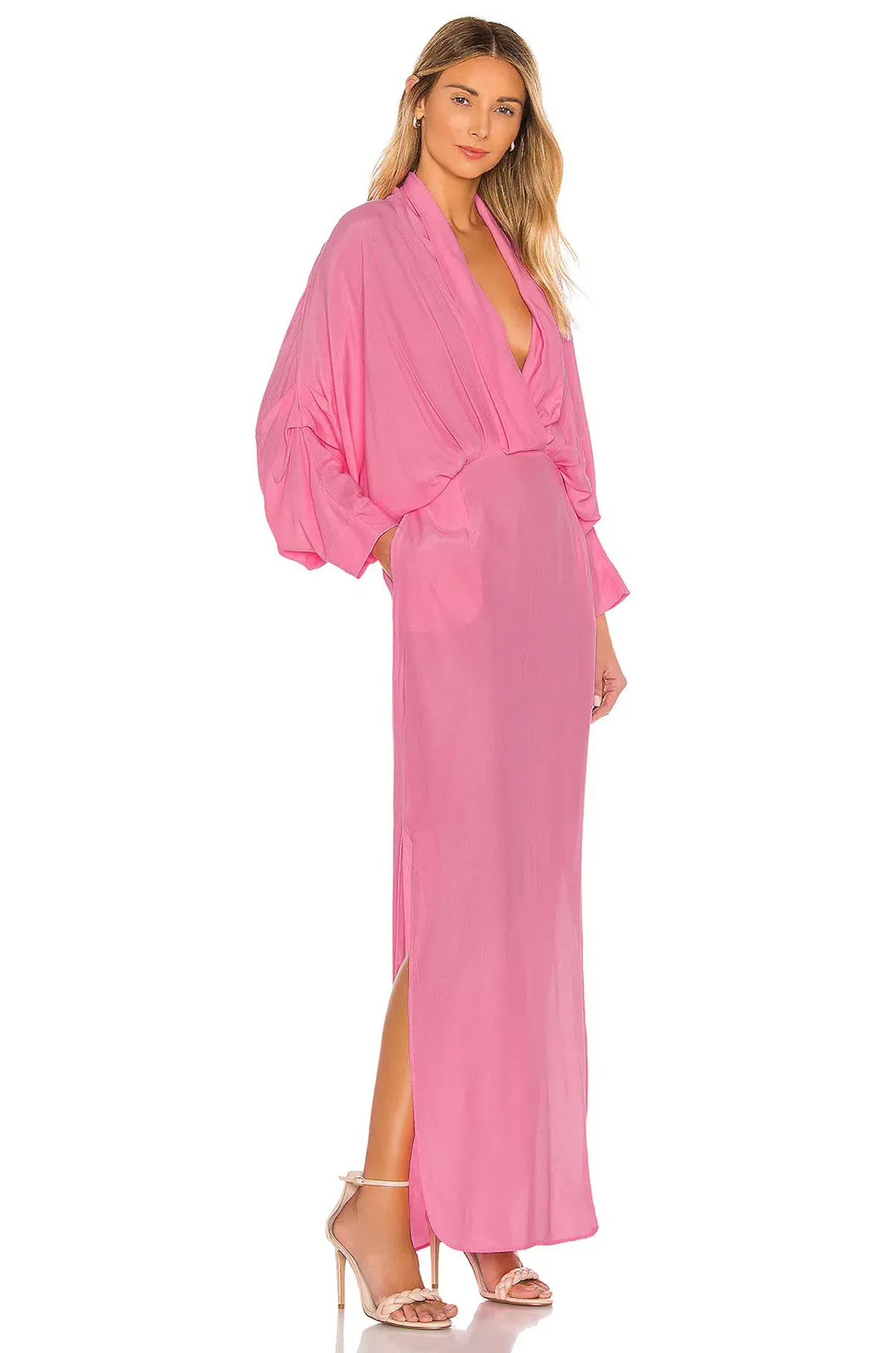 SWF Boutique Plunge Dress Floss Pink Size 6 - Image 2