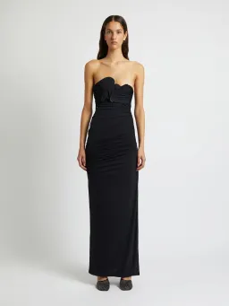 Christopher Esber Encompassed Looped Bodice Dress Black Size 8 / 8-10 AU for rent on The Volte - image 1