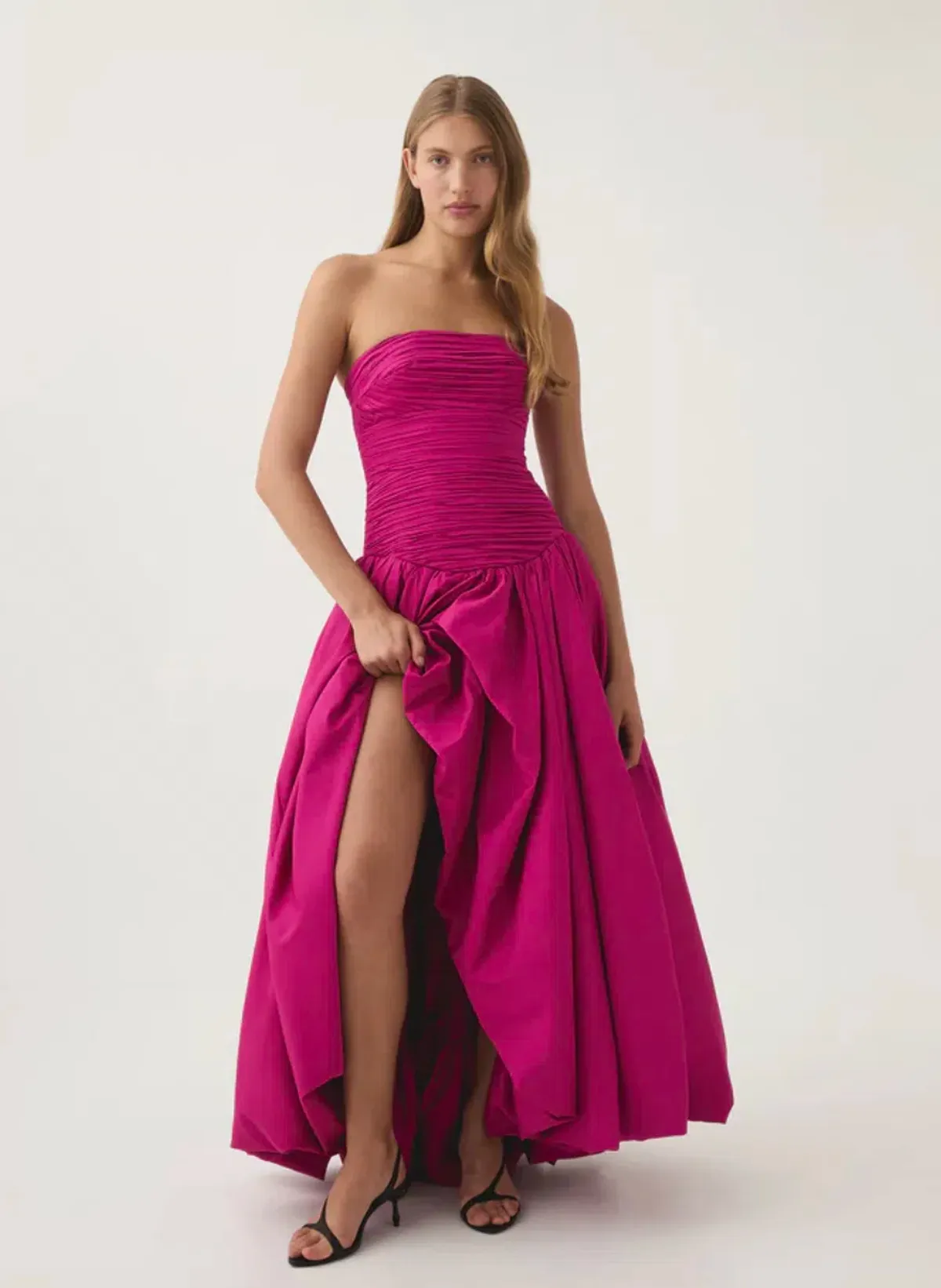 Aje Violette Bubble Hem Maxi Dress Deep Magenta Size 6 - Image 5