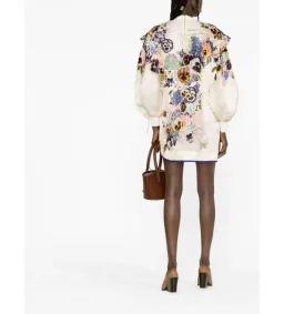 Zimmermann Tama Billow Floral Print Dress in Floral Size 0/ AU 8 for rent on The Volte - image 2