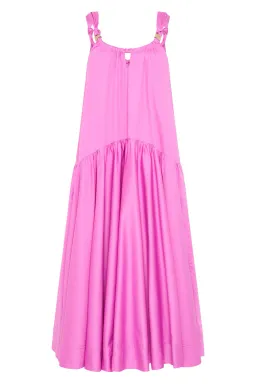 Aje Flora Midi Dress Muted Fuchsia Size 14 for rent on The Volte - image 4