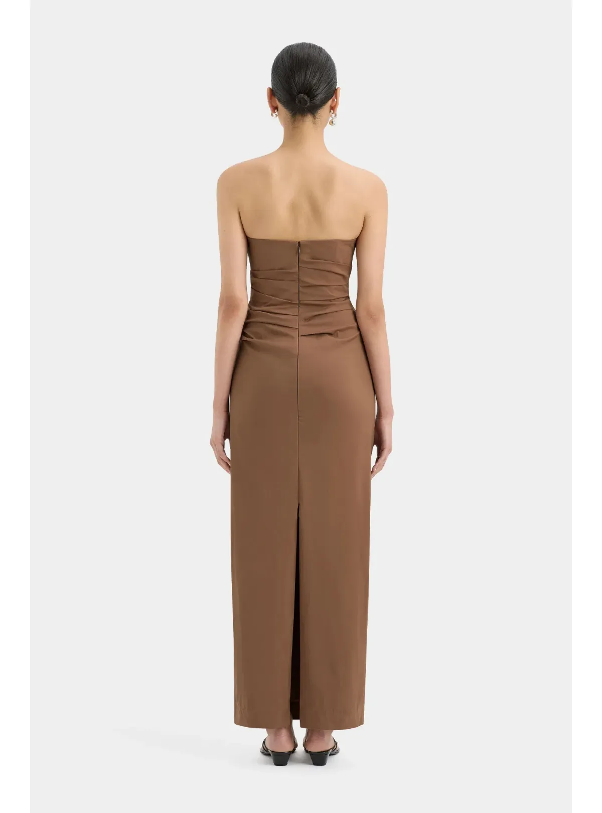 Sir the label Alba Strapless Gown in Mocha Size AU 8 - Image 3
