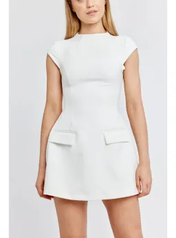 Odd Muse The Ultimate Muse Cap Sleeve Mini Dress White Size S / AU 8 for rent on The Volte - image 2