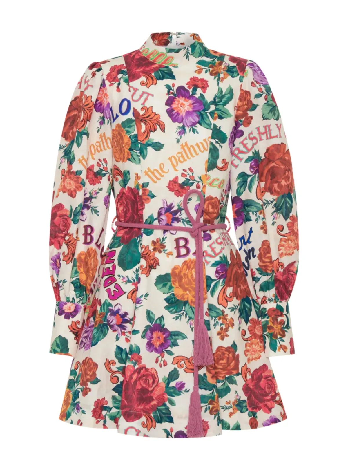 Kate Ford Palermo Long Sleeve Dress in Flora Size AU 10 - Image 3