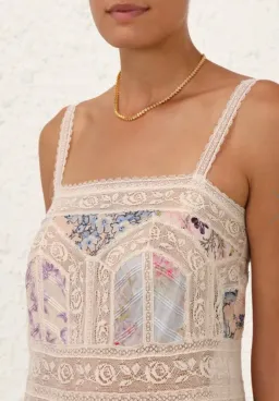 Zimmermann Halliday Lace Trim Slip Dress in Spliced Size 0/ AU 8 for rent on The Volte - image 6