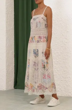 Zimmermann Halliday Lace Trim Slip Dress in Spliced Size 0/ AU 8 for rent on The Volte - image 2