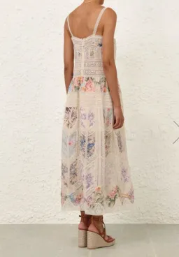 Zimmermann Halliday Lace Trim Slip Dress in Spliced Size 0/ AU 8 for rent on The Volte - image 5