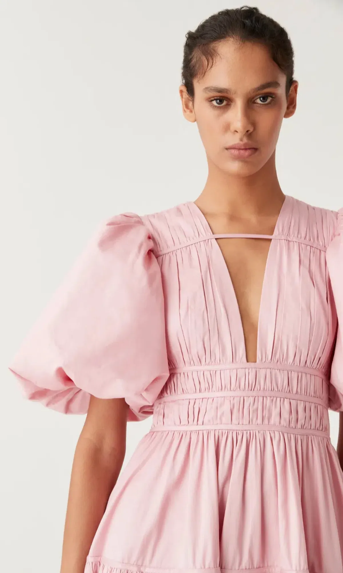 Aje Fallingwater Midi Dress Chalk Pink Size 12 - Image 2