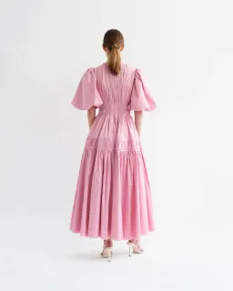 Aje Fallingwater Midi Dress Chalk Pink Size 12 for rent on The Volte - image 3