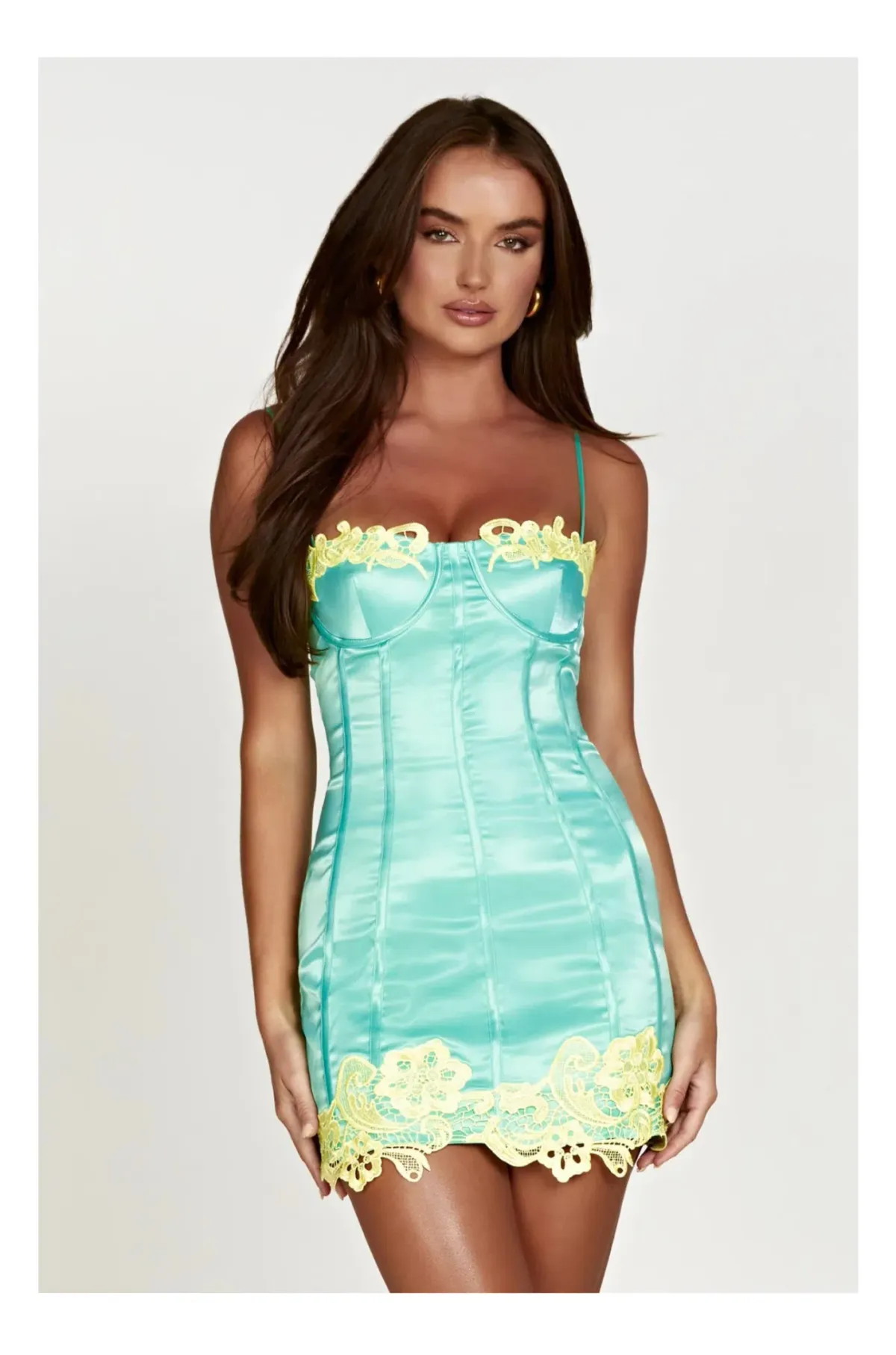 Meshki Tatiana Dress Mint Blue Size 10 - Image 1