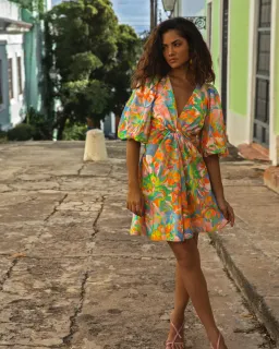 Sheike Stevie May Mini Dress Multi Print Size 16 for rent on The Volte - image 2