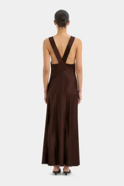 Sir the Label Aries Cut Out Gown Chocolate Brown Size 0 / AU 6 for rent on The Volte - image 2