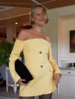 Sir The Label Sandrine Tailored Mini Lemon/Limone Size 1/Au 8 for rent on The Volte - image 1