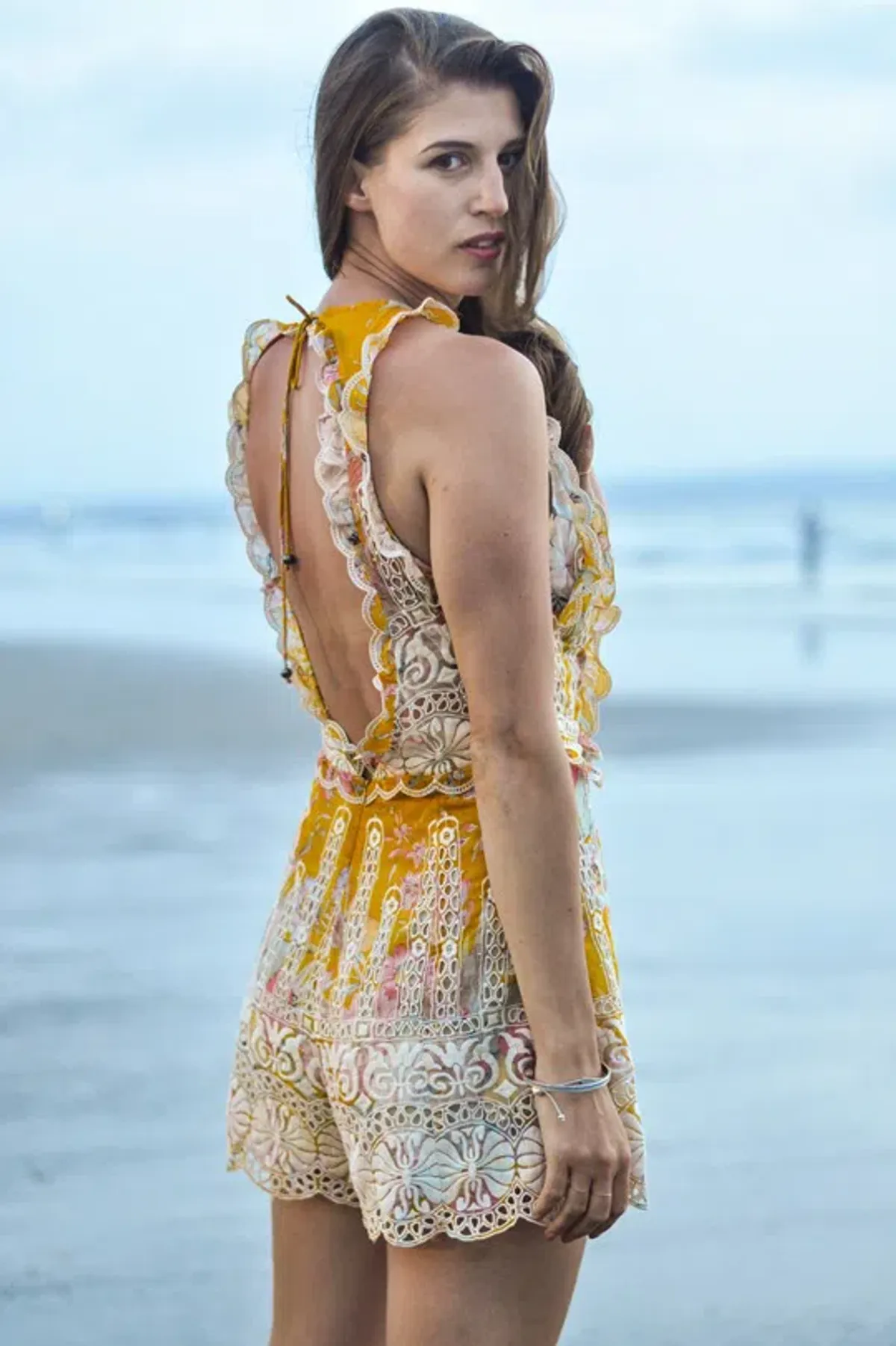 Zimmermann Confetti Scallop Playsuit Floral Size 0/AU 8 - Image 3