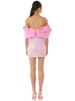 Eliya The Label Bianca Mini Dress Pink Size L / AU 12  for rent on The Volte - image 4