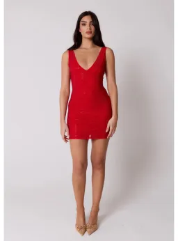 SLA the label Gigi Diamanté Dress Red Size AU 8 for rent on The Volte - image 1
