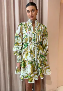 Alemais Octavia Ruffle Mini Dress Multi Size 10 for rent on The Volte - image 2