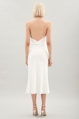 Hansen & Gretel Demi silk Dress Bone Cream 8 for rent on The Volte - image 2