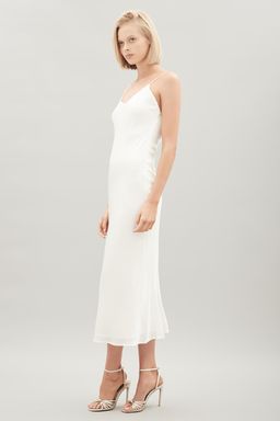 Hansen & Gretel Demi silk Dress Bone Cream 8 for rent on The Volte - image 1