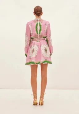 Kate Ford Mantilla Button Mini Dress Zinnia Print Size 1 (AU8) for rent on The Volte - image 3