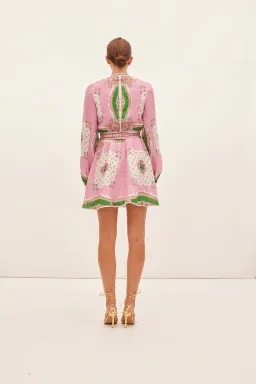 Kate Ford Mantilla Button Mini Dress Zinnia Size 4 (AU 14) for rent on The Volte - image 3