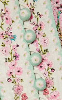 Zimmermann Jude Buttoned Mini Dress Aqua Gradient Floral Size 2 / AU 12 for rent on The Volte - image 5